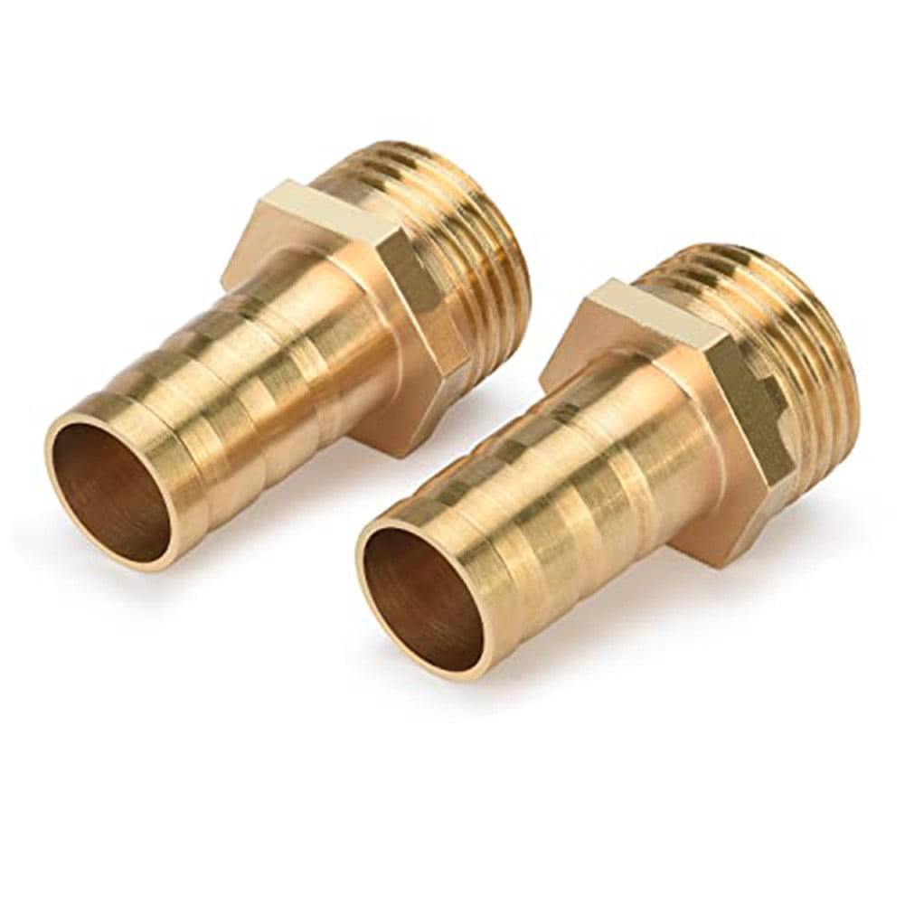 2 Pcs Brass Hose Connector Adapter Screw Connection Nozzle, 1/2 Inch 6mm to 16mm