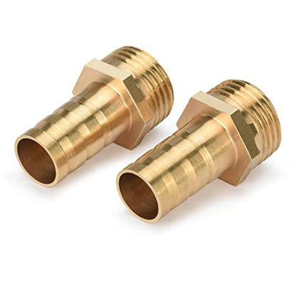 2 Pcs Brass Hose Connector Adapter Screw Connection Nozzle, 1/2 Inch 6mm to 16mm