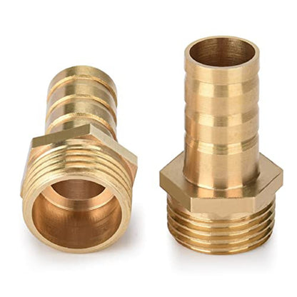 2 Pcs Brass Hose Connector Adapter Screw Connection Nozzle, 1/2 Inch 6mm to 16mm