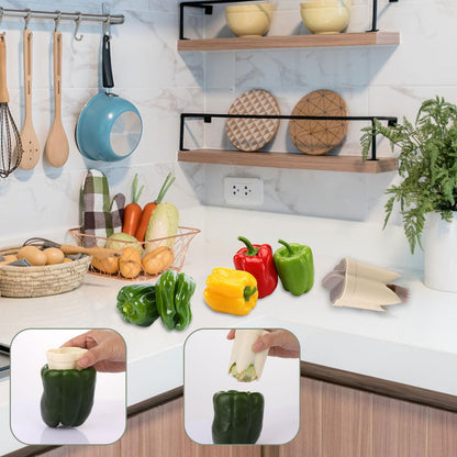 2 Pieces Bell Pepper and Jalapeno Corer Tools for Removing Seeds and Cores, Handy Kitchen Cutters for Pepper and Chilli Preparation, White