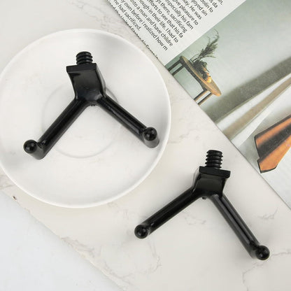 Tool Hooks for Garden Shed - Set of 3 | Double-Head Design for Shovels and Rakes | Handy Storage Accessories | Compatible with Garden Shed - Black