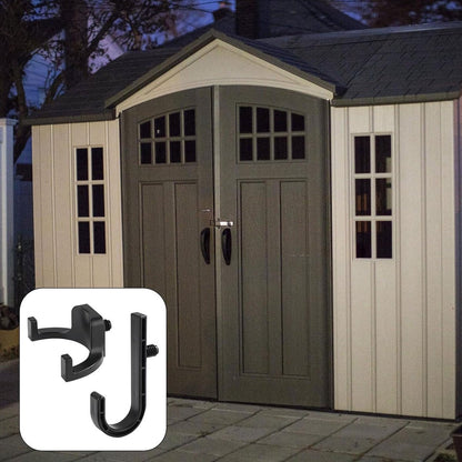Storage Hooks for Sheds - Handy J/V-Shaped Tool Hooks - Compatible with various sheds - Storage accessories for a tidy shed