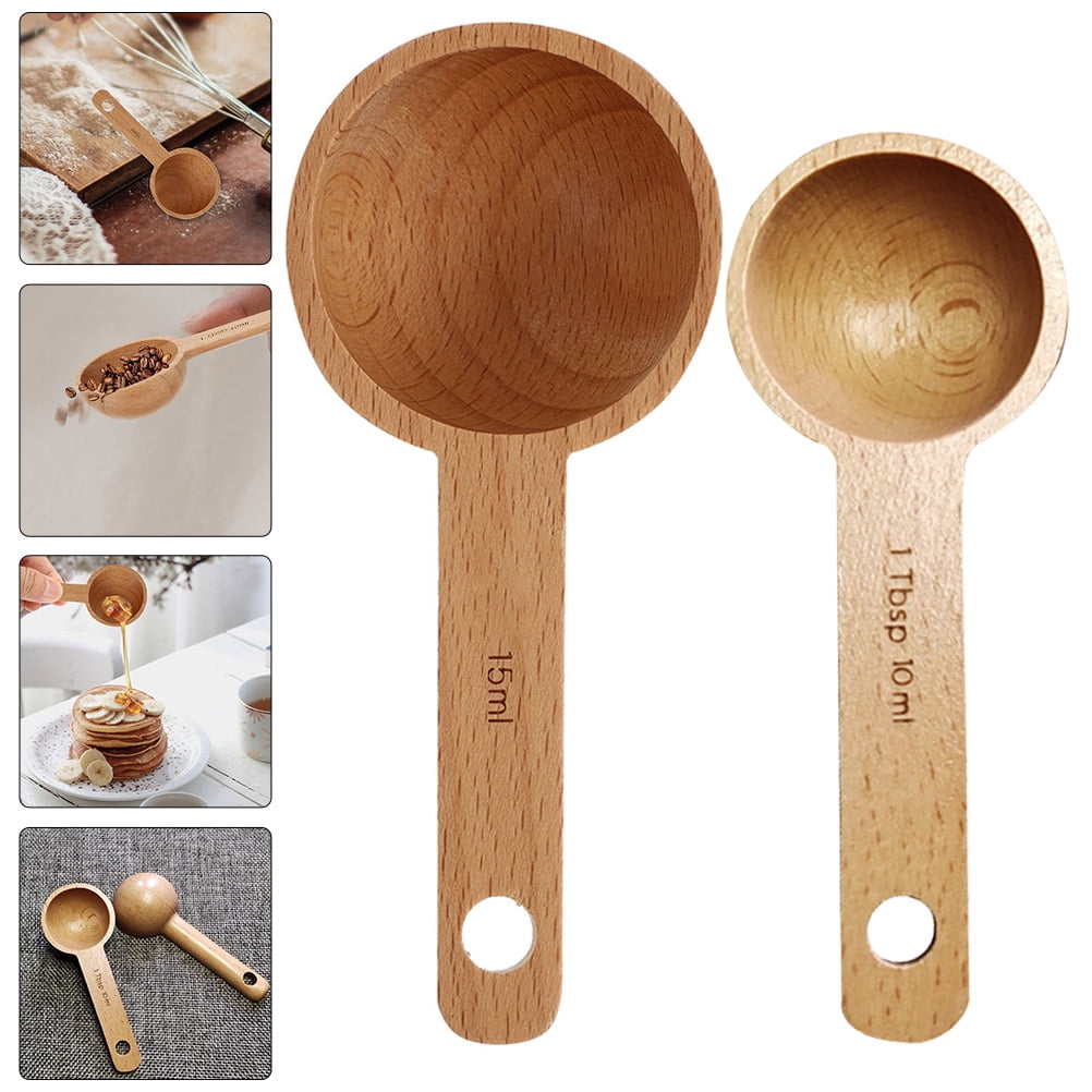 2-Pack Coffee Measuring Scoop Multi-Function Ground Spoon for Kitchen and Coffee Brewing, 15ml and 10ml