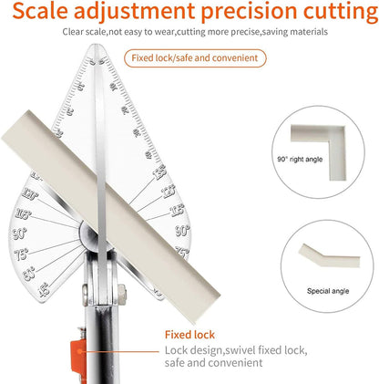 Multi Angle Miter Shear Cutter Hand Tools,45-135 Degree Adjustable Angle Scissors Trim Shears Tools for Vinyl Wood Molding Trim