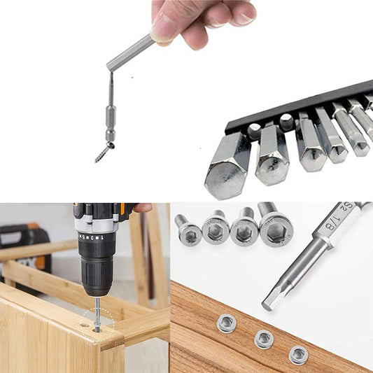 10 Piece Magnetic Screwdriver Bit Set  Alloy Steel 10 in 1 Set Steel strip magnetic electric screwdriver driver head