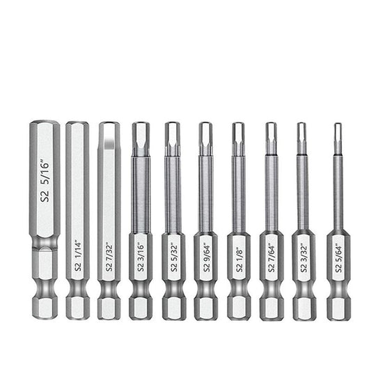 10 Piece Magnetic Screwdriver Bit Set  Alloy Steel 10 in 1 Set Steel strip magnetic electric screwdriver driver head