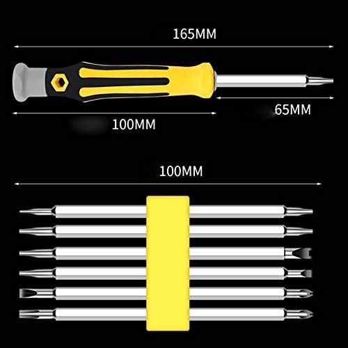 6 in 1 Screwdriver Set Magnetic Precision Double-Head Bits Adjustable Torx Cross Screw Drivers Portable Household Tools