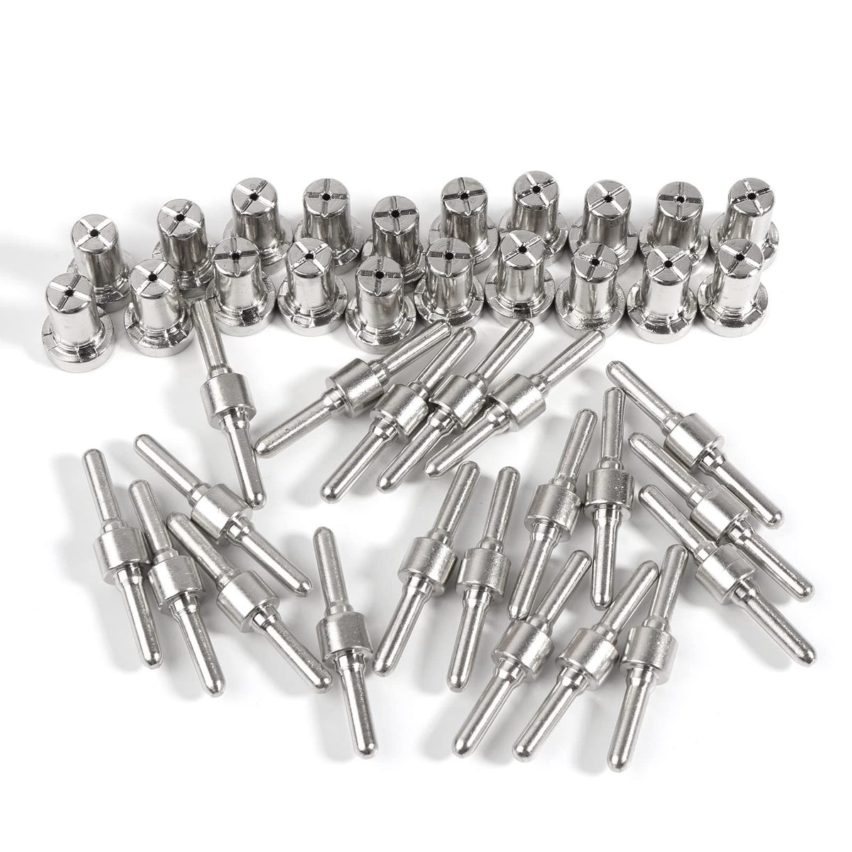 Welding Nozzles Plasma Cutting Torch Consumable Long Swirl Baffle Metal Cutter Torch Tip Electrode Nozzle 40pcs