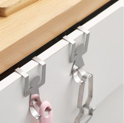 2 Pcs Creative Cartoon Humanoid Door-Back Hook, Seamless and Nail-Free Hook for Many Things Hanger Rack Tool