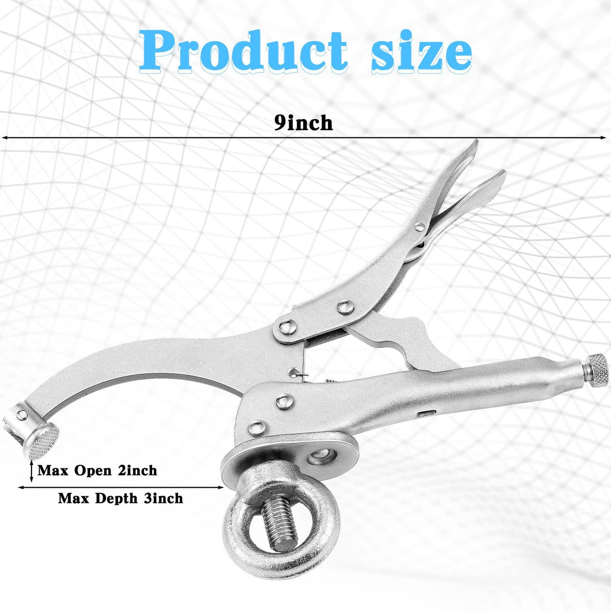 2 Pieces Drill Press Locking Clamp Fix Clamp Drill Press Vise Bench Clamp Woodworking Vise Welding Clamp Drill Press (9 Inch)