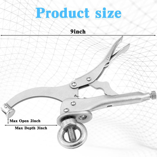 2 Pieces Drill Press Locking Clamp Fix Clamp Drill Press Vise Bench Clamp Woodworking Vise Welding Clamp Drill Press (9 Inch)
