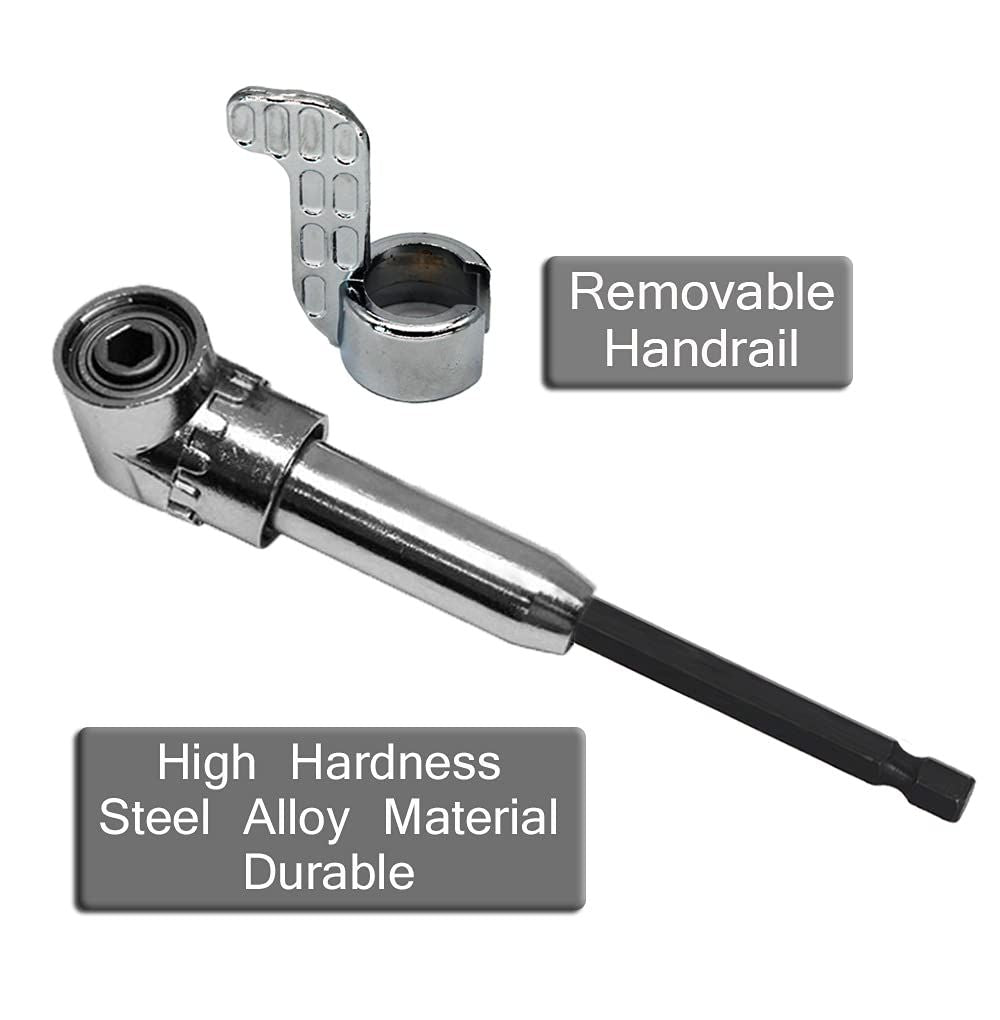 105 Degree Right Angle Drill Extension Hex Shank Magnetic Socket Right Angle Screwdriver Attachment Power Drill Adapters