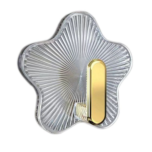 Stylish Star Shaped Door Wall Mounted Hooks Large Load-Bearing Hanging Hooks for Door Back Hanging Self-Adhesive Wall Hooks（4pcs）