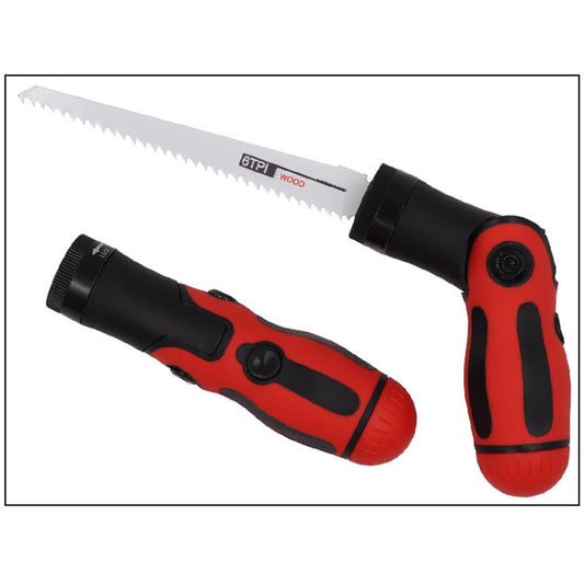 Handsaw Handle For Wood Metal Cutting Handsaw Reciprocating Sawing Driving Screwdriver Bit Handle Adapter Replacement Foldable