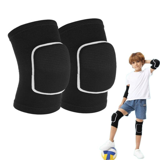2Pcs Elbow Pads with Thicken Sponge Pad for Basketball/Football/Dance, Black Breathable Protective Volleyball Elbow Pads Fitness Arm Knee Protector Volleyball Sponge Support for Everyone（S）