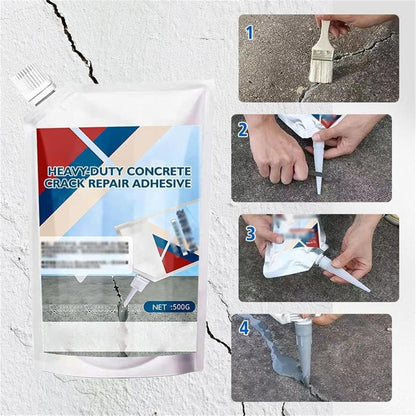Heavy-Duty Concrete Crack Repair Adhesive, Concrete Sealer Outdoor Waterproof, Quick-Drying Waterproof Sealing Adhesive, for Home Repairs, Construction Projects, and Renovations