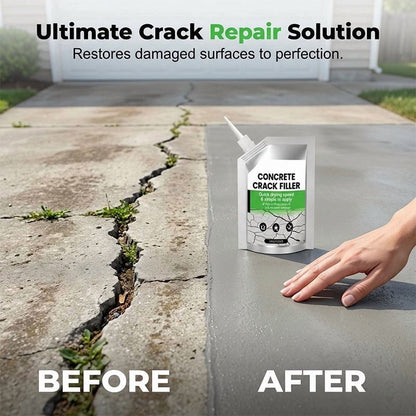 Concrete Crack Sealant 100ml, Waterproof Repair Filler, Quick Dry Agent for Outdoor Driveway and Patio Surfaces