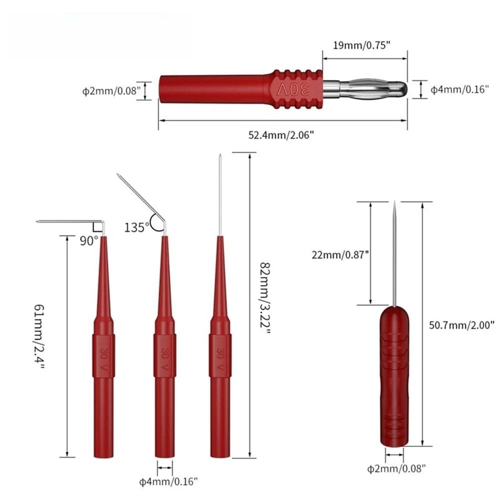43Pcs Multimeter Test Lead Kit with 4MM Banana Plug, Alligator Clip, and Wire Piercing Probes