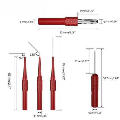 43Pcs Multimeter Test Lead Kit with 4MM Banana Plug, Alligator Clip, and Wire Piercing Probes