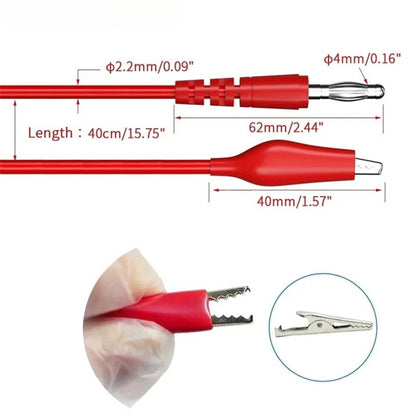 43Pcs Multimeter Test Lead Kit with 4MM Banana Plug, Alligator Clip, and Wire Piercing Probes