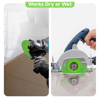 4-1/2" Tile Cutting Disc for Angle Grinder, Porcelain/Glass/Ceramic//Marble, 7/8" Arbor-6 Pack