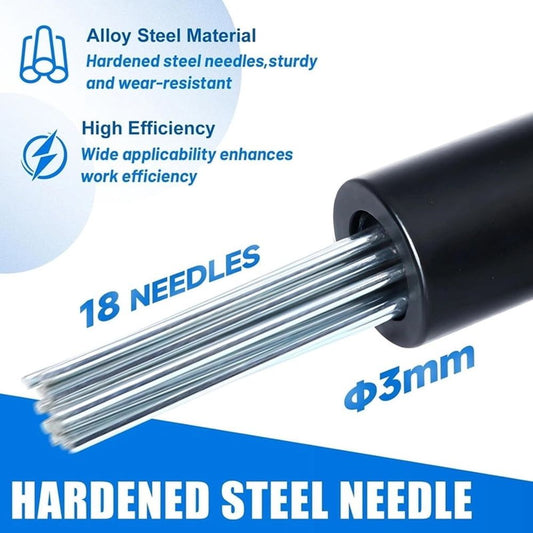 Needle  Plus Attachment for Hammer Drill,Air Needle Scaler Alternative,18-Prong Electric Needle Scaler &Needle