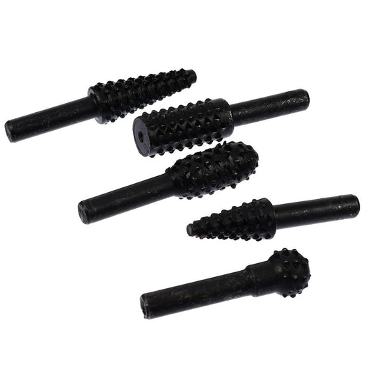 Electric Rotary Wood File Set for Drill - Steel, Black, for Grinding, Carving, Welding