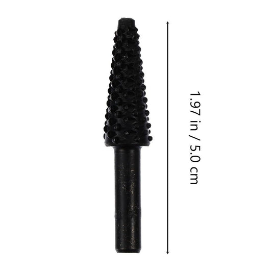 Electric Rotary Wood File Set for Drill - Steel, Black, for Grinding, Carving, Welding