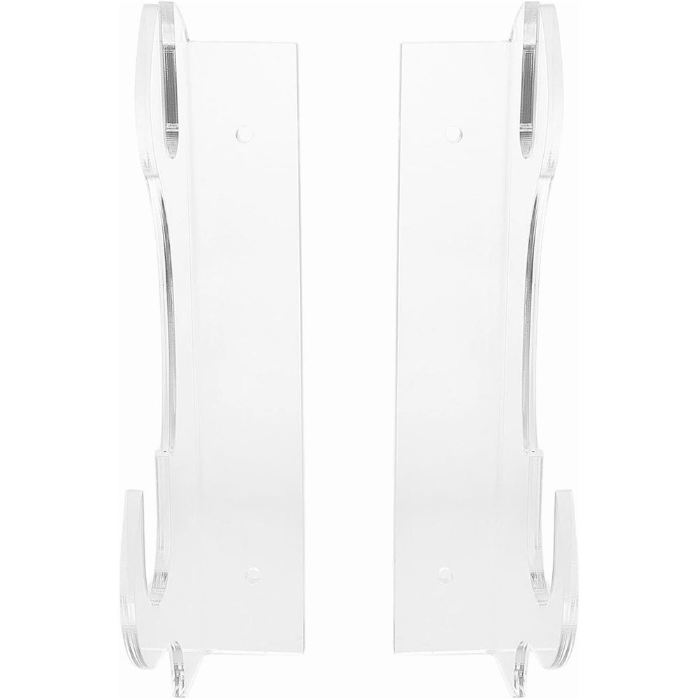 2Pcs Acrylic Display Rack Wall Mount Two Layer with Screws for Wands Collectibles Transparent
