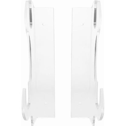 2Pcs Acrylic Display Rack Wall Mount Two Layer with Screws for Wands Collectibles Transparent