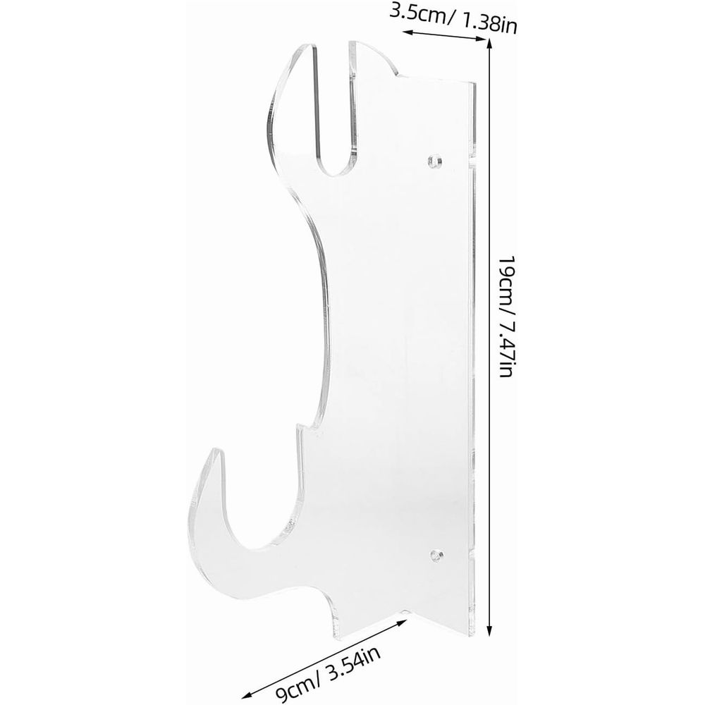 2Pcs Acrylic Display Rack Wall Mount Two Layer with Screws for Wands Collectibles Transparent