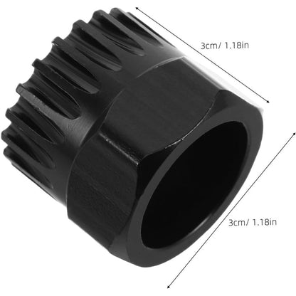 Splined Bottom Bracket Tool for Bike Maintenance - Heavy-Duty Carbon Steel Black Finish