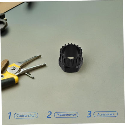 Splined Bottom Bracket Tool for Bike Maintenance - Heavy-Duty Carbon Steel Black Finish