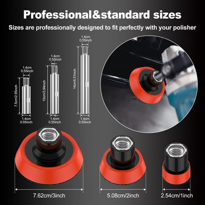 3Pcs Angle Grinder Extension Shaft Featuring 5/8"-11 Thread Design Practical and Durable for Car Polishers and Electric Polishers