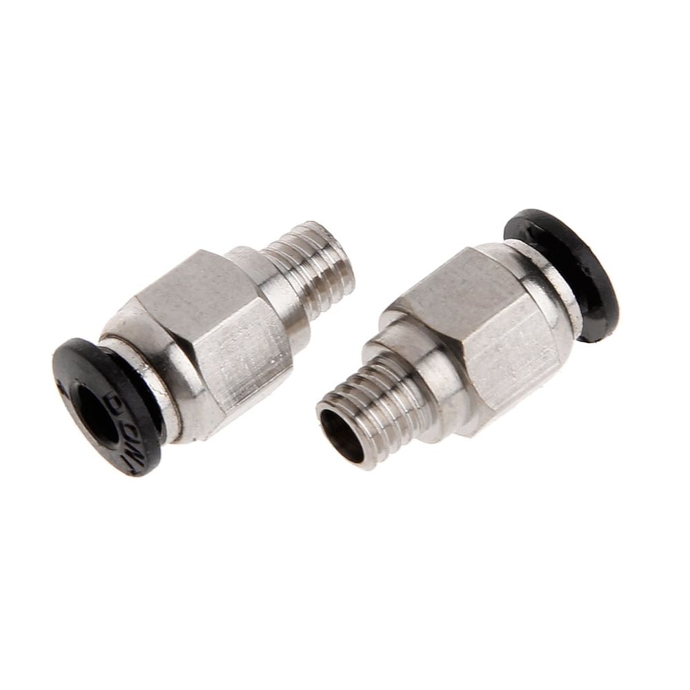 5 Pcs PC4-M6 Male Thread Straight Pneumatic Fitting Coupler Connector Air Line Fittings for 4mm PTFE Tube Durable