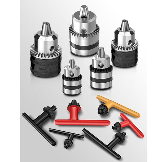 Carbon Steel 3pcs Drill Chucks Wrench Set Carbon Steel Drill Chucks Wrench Simple Installation for Quick Bit Adjustments