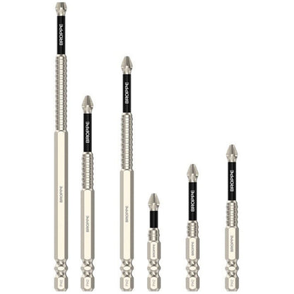 6Pcs K5 Power Drill Bits Magnetic Impact Drill Magnetic Screwdriver Bits Magnetic Antislip Screwdriver Bit Set