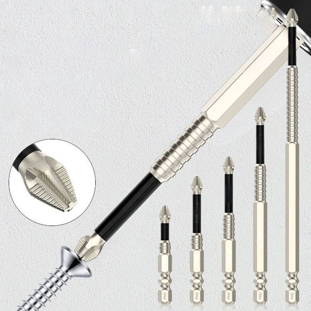 6Pcs K5 Power Drill Bits Magnetic Impact Drill Magnetic Screwdriver Bits Magnetic Antislip Screwdriver Bit Set