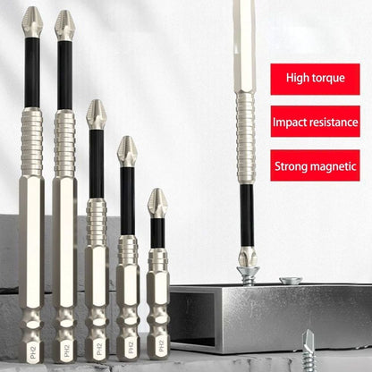 6Pcs K5 Power Drill Bits Magnetic Impact Drill Magnetic Screwdriver Bits Magnetic Antislip Screwdriver Bit Set