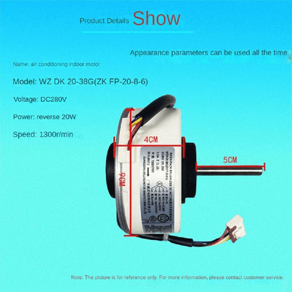 WZDK20-38G Air Conditioner Indoor Motor (ZKFP-20-8-6) 20W Household Brushless DC Fan Motor