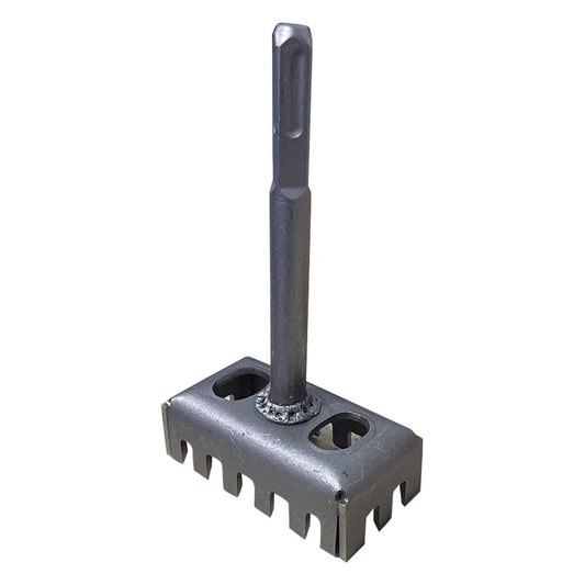 Box Square Hole Punch Tool - Heavy-Duty Electric Hammer Drill Bit with Trapezoidal Teeth, No-Wall-Damage Quick-Cut Chisel for Electricians & Concrete Walls