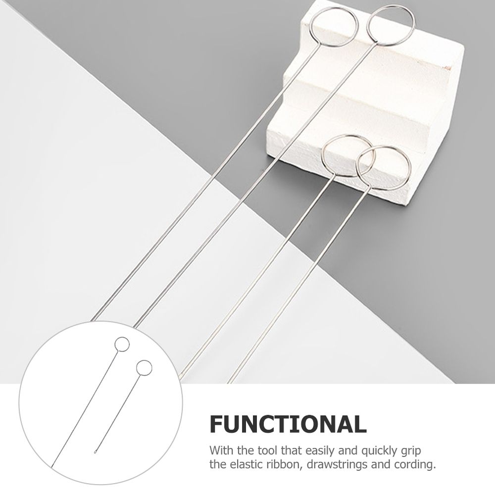 2Pcs Metal Drawstring Threader Tool for Rope Sewing Flexible Thread Guide Convenient Threading