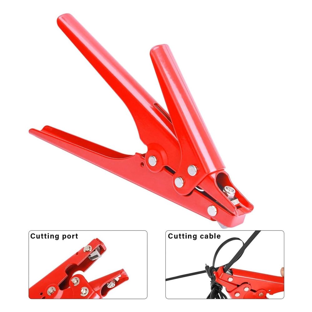 Tool Series, Nylon Cable Tie Pliers Automatic Tightening Tool, Zip Tie Tool and Tensioning and Cutting Tool for Plastic Nylon Cable Tie Or Fasteners Up To 0.37 Inches, Clearance!