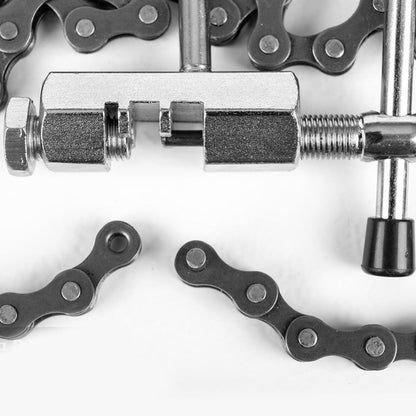 Portable Plated Silver Bike Chain Adjustment Tool for Motorcycle and Bicycle Chains