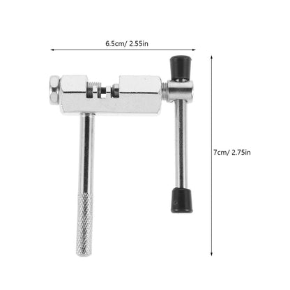 Portable Plated Silver Bike Chain Adjustment Tool for Motorcycle and Bicycle Chains