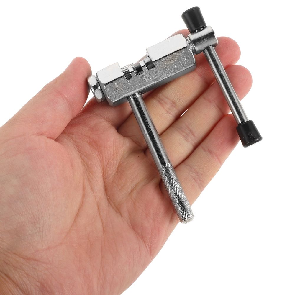 Portable Plated Silver Bike Chain Adjustment Tool for Motorcycle and Bicycle Chains