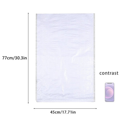 Heavy Duty Sand Bags Thick White Plastic Film Woven Bag Flooding Sandbag Protection Packaging 17x30in