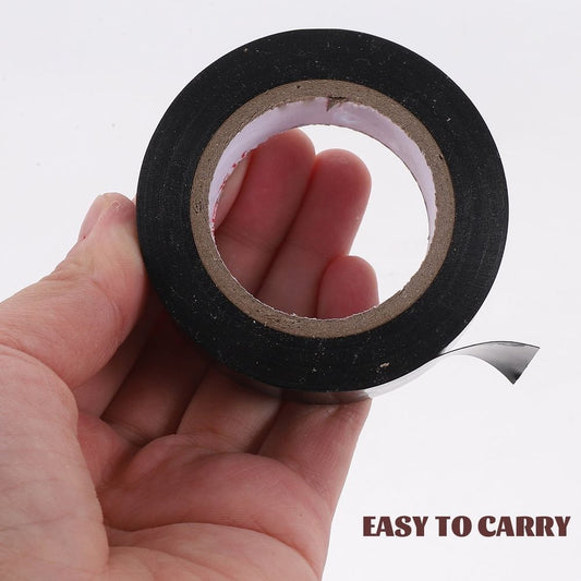 Black Electrical Insulation Tape 5-Pack PVC Adhesive Tape for Industrial, Electrical, and Home Applications