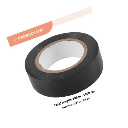 Black Electrical Insulation Tape 5-Pack PVC Adhesive Tape for Industrial, Electrical, and Home Applications