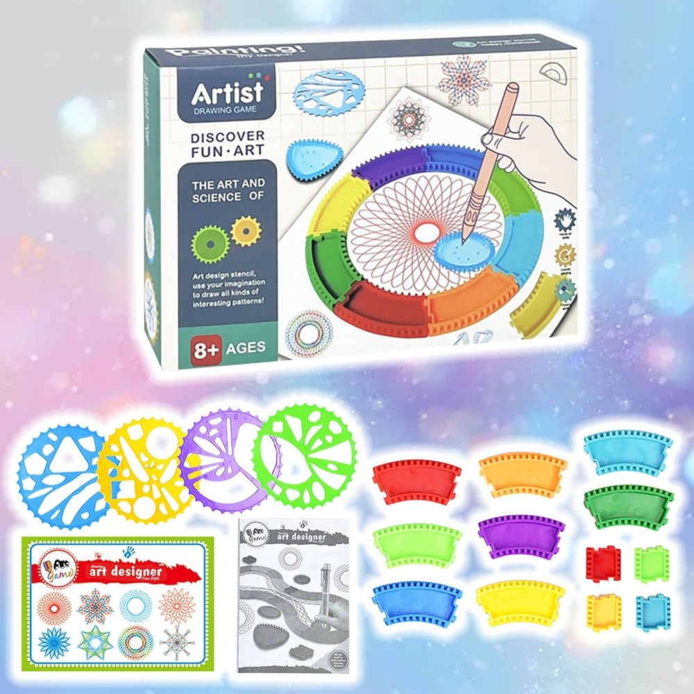 1 Set Multi-Shape Drawing Ruler, Creative Geometric Template Stencil for Handmade Crafts, Art Design, Drafting & Home Leisure Creation Work